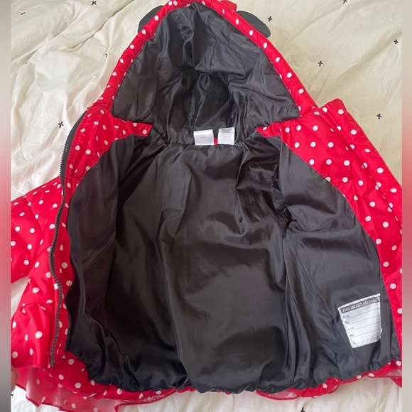 Red polka dot Minnie mouse puffer jacket - Picture 4 of 4